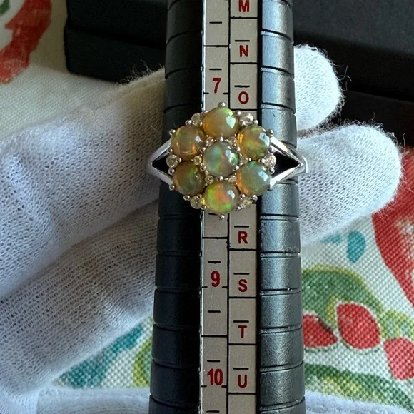 Ethiopian Opal Sterling silver ring